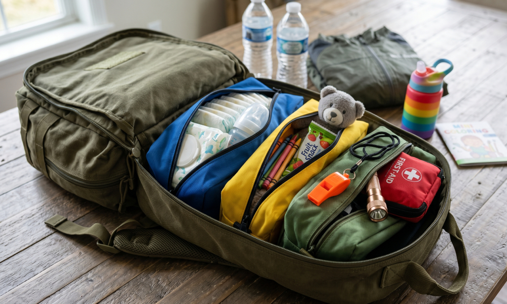 Gyermek Bug Out Bag taralma